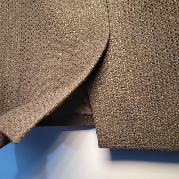 NWT Ann Taylor Petite Black Tweed Pencil Skirt Womens Size 8P Gold Metallic‎ - Picture 5 of 11